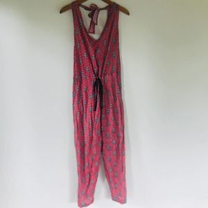 Zara Red Floral Jumpsuit
